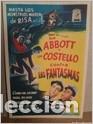 Cine: abbot y costello contra los fantasmas - folleto de mano , publicidad cine dorado , zaragoza