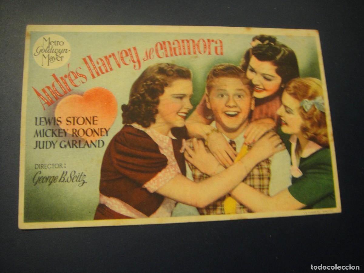 Cine: andres harvey se enamora - folleto de mano , publicidad teatro bartrina , reus