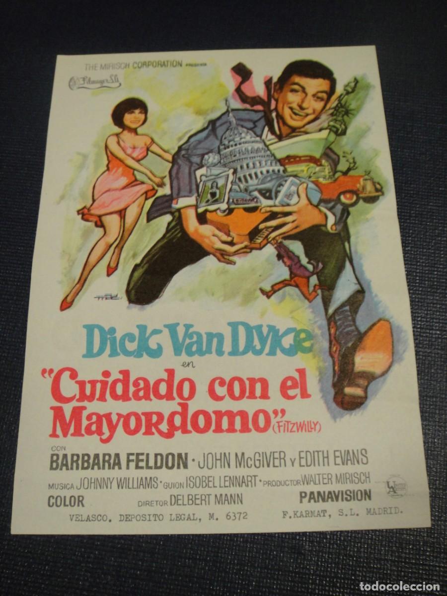 Cine: cuidado con el mayordomo - folleto de mano , publicidad cine kursaal , reus