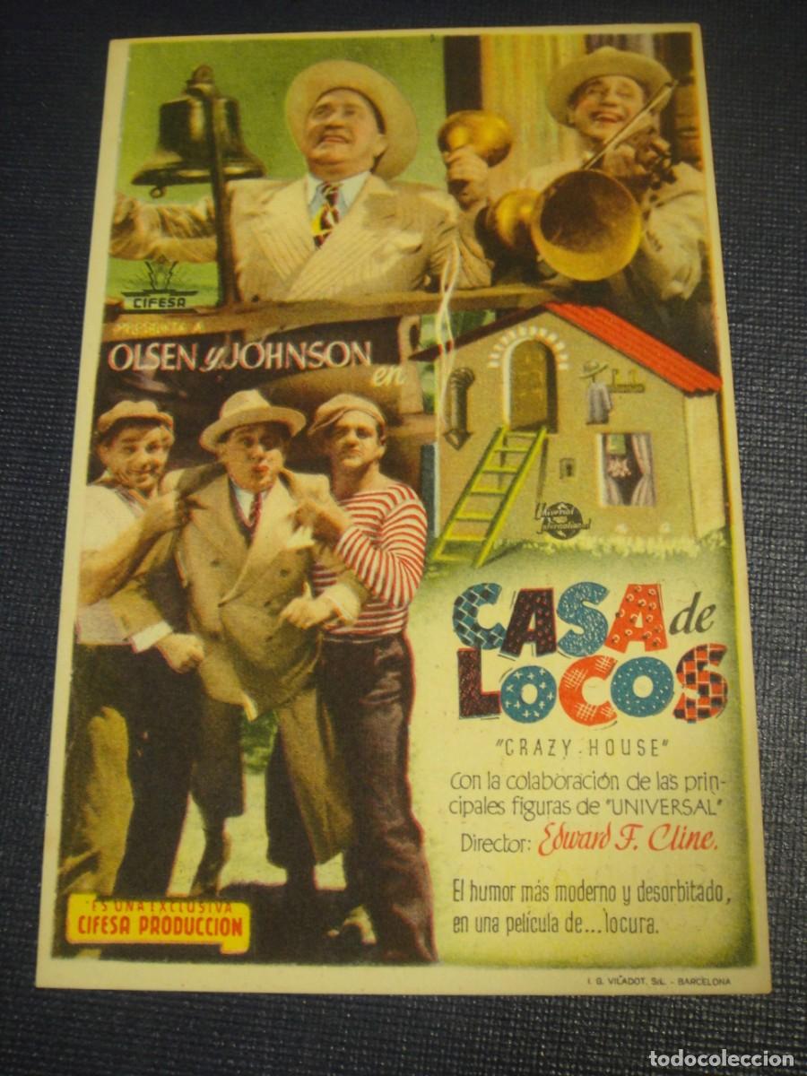 Cine: casa de locos - folleto de mano , publicidad cine astoria atlanta
