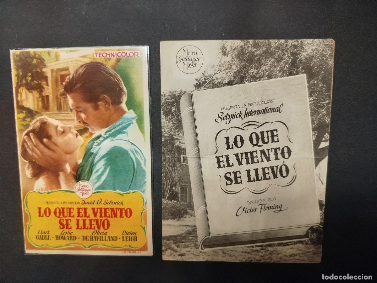 Cine: LO QUE EL VIENTO SE LLEV&Oacute; 2 FOLLETOS DE MANO