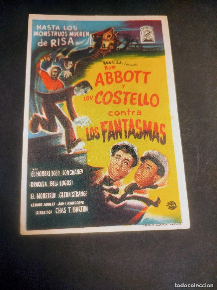 Cine: BUD ABBOT Y LOU COSTELLO CONTRA LOS FANTASMAS FOLLETO DE MANO 1951