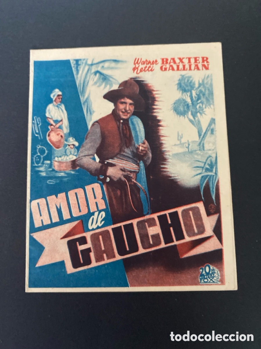 Cine: Programa de cine Amor de gaucho