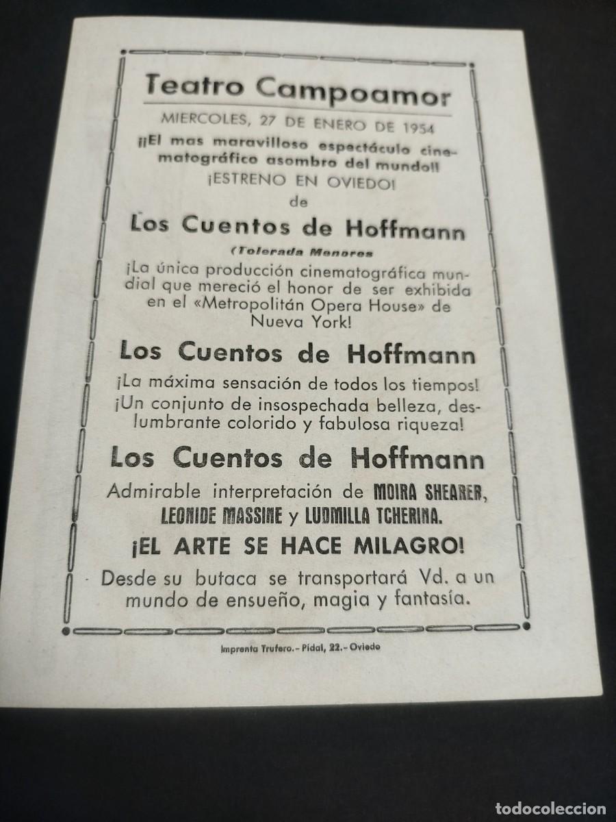 Cine: LOS CUENTOS DE HOFFMANN FOLLETO DE MANO 1954 - Foto 2