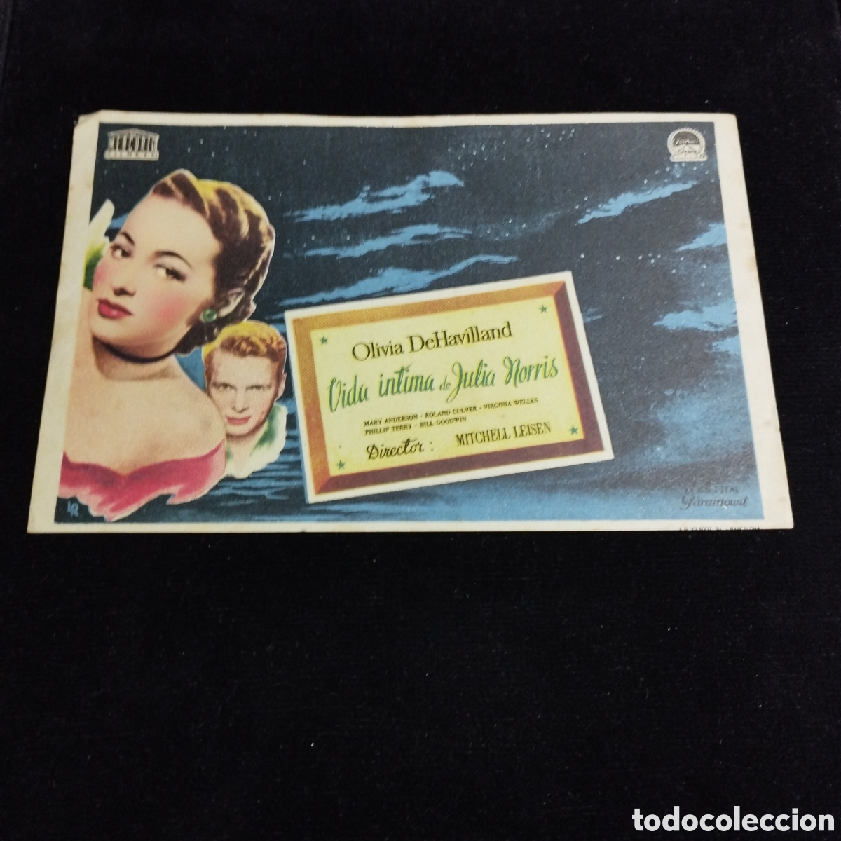 Cine: Programa de cine, sencillo. La vida &iacute;ntima de Julia Norris. Oliva DeHavilland. Sp
