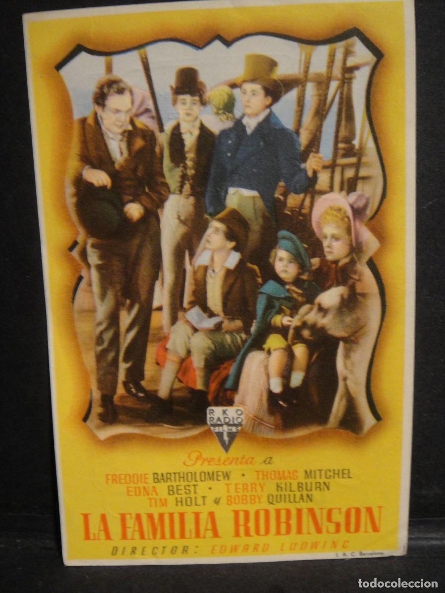 Cine: la familia robinson , folleto de mano , publicidad cine dorado , zaragoza