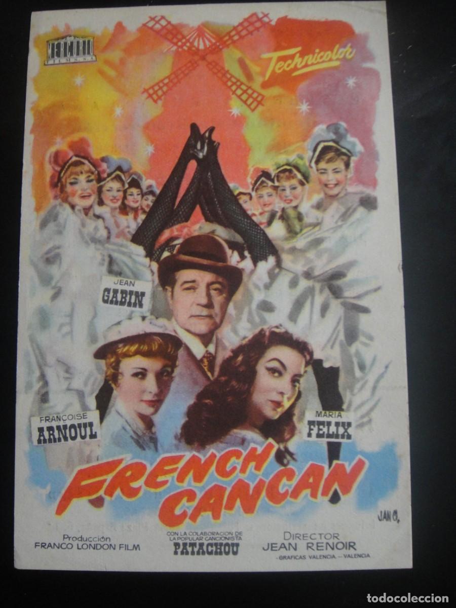 Cine: french cancan , folleto de mano , publicidad cine coliseo equitativa , zaragoza