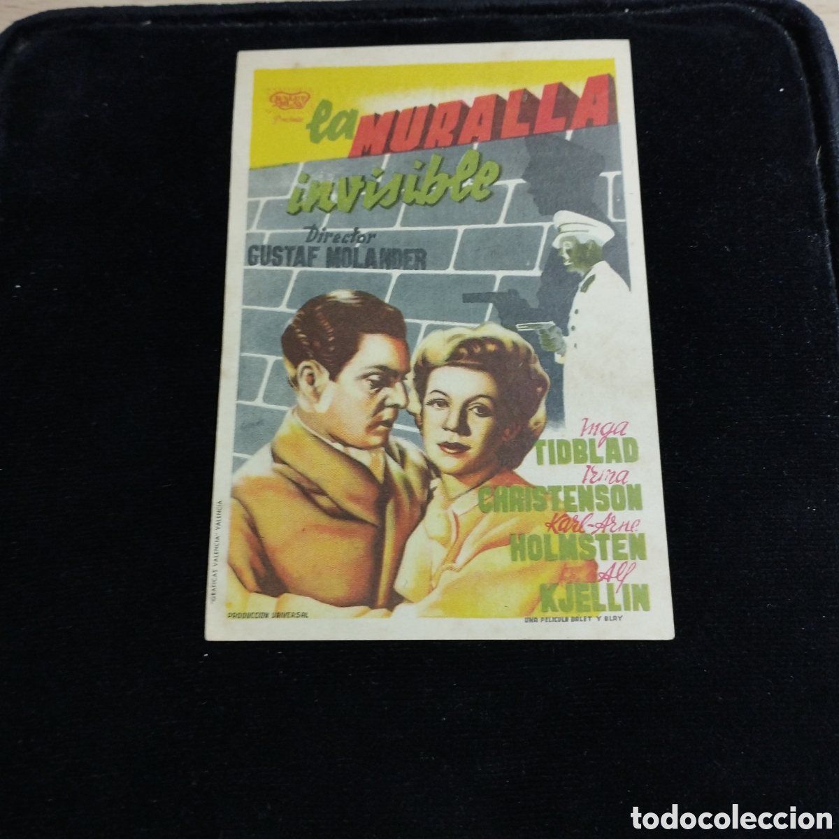 Cine: Programa de cine, sencillo. La muralla invisible. Inga Tidblad. Irina Christenson. 1947. Ateneo Avan