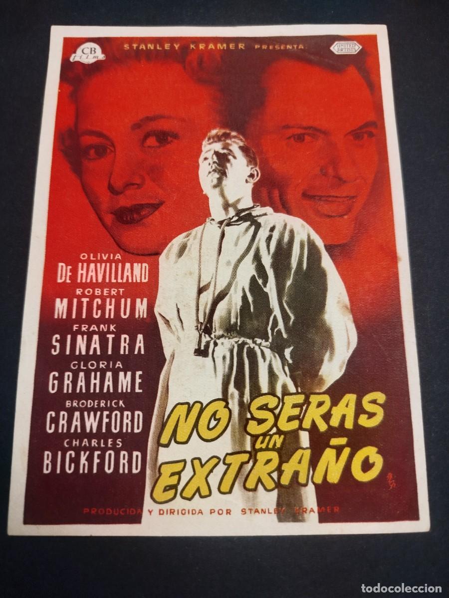 Cine: NO SER&Aacute;S UN EXTRA&Ntilde;O PROGRAMA DE MANO 1956