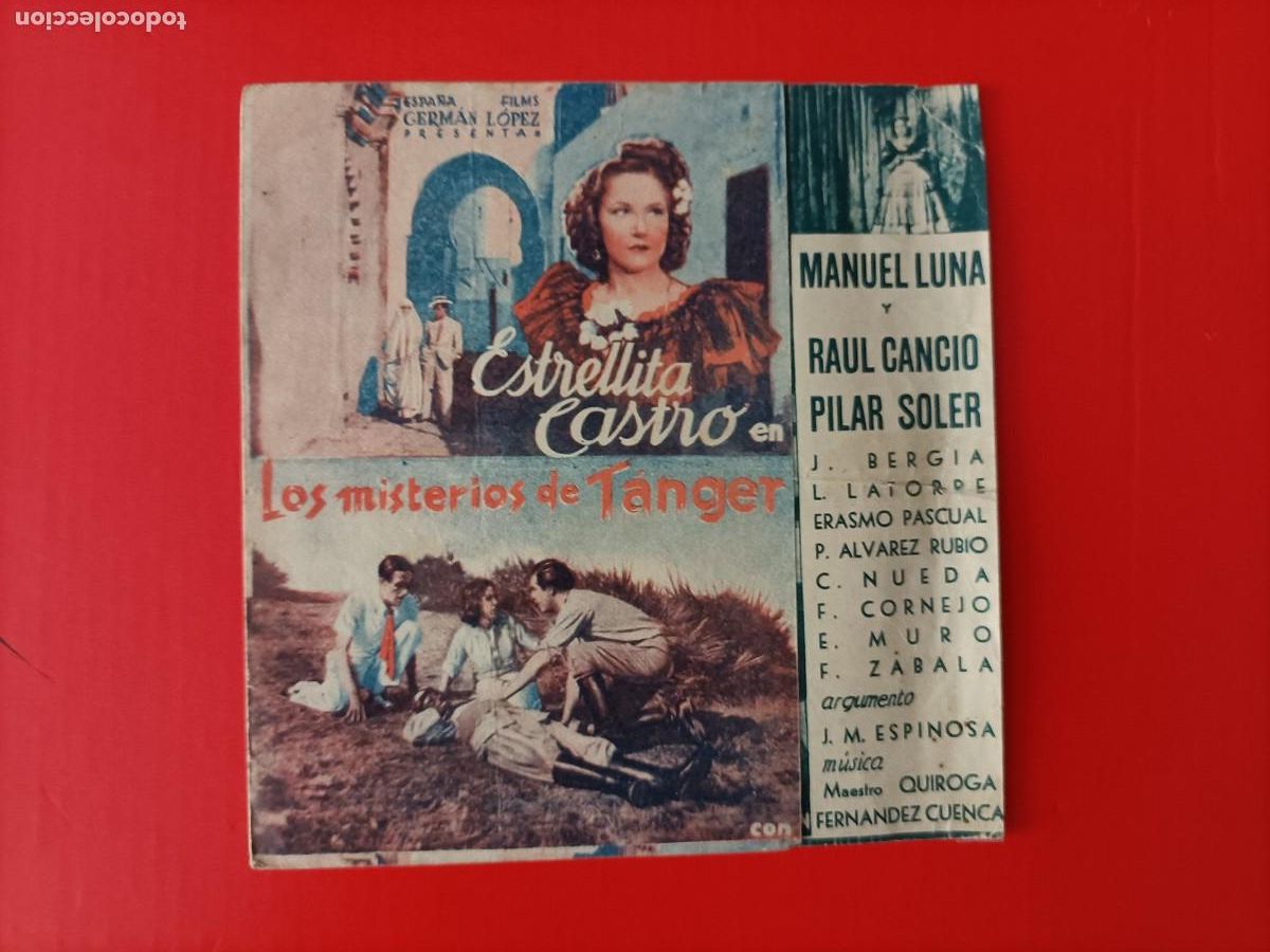 Cine: LOS MISTERIOS DE T&Aacute;NGER. ESTRELLITA CASTRO, MANUEL LUNA. DOBLE S/P. VE TODAS LAS FOTOS.
