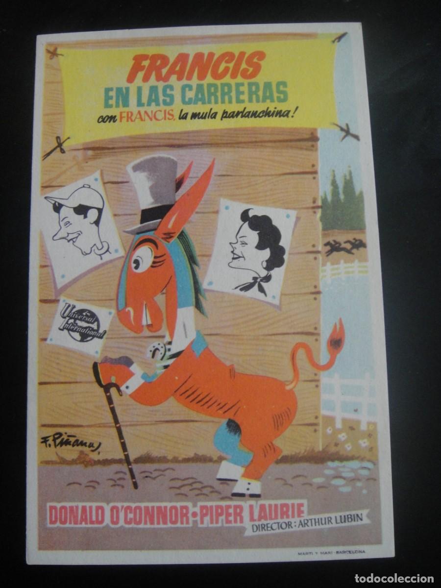 Cine: francis en las carreras - publicidad cine coliseo equitativa , zaragoza