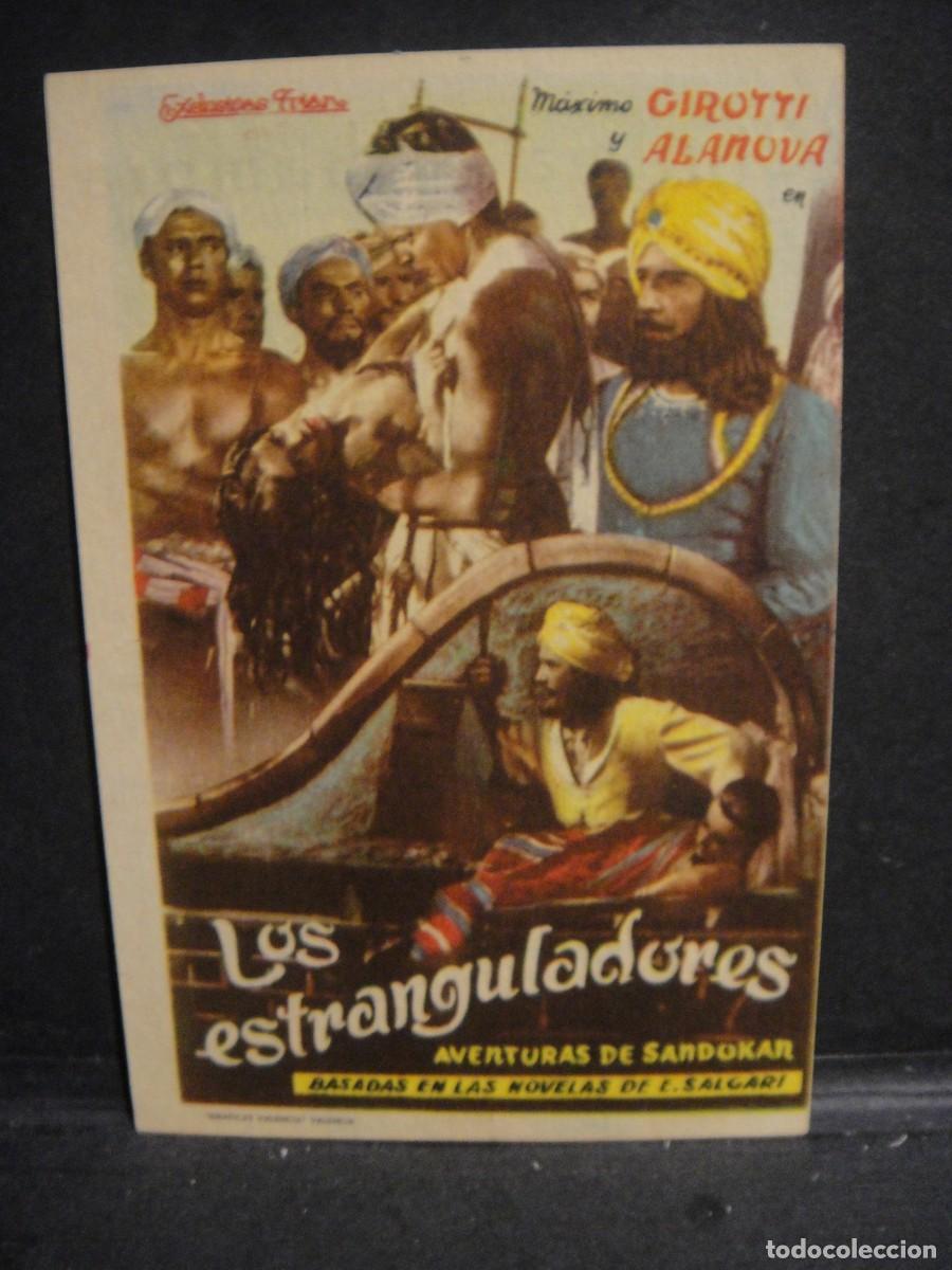 Cine: los estranguladores - folleto de mano - publicidad cine alhambra , zaragoza