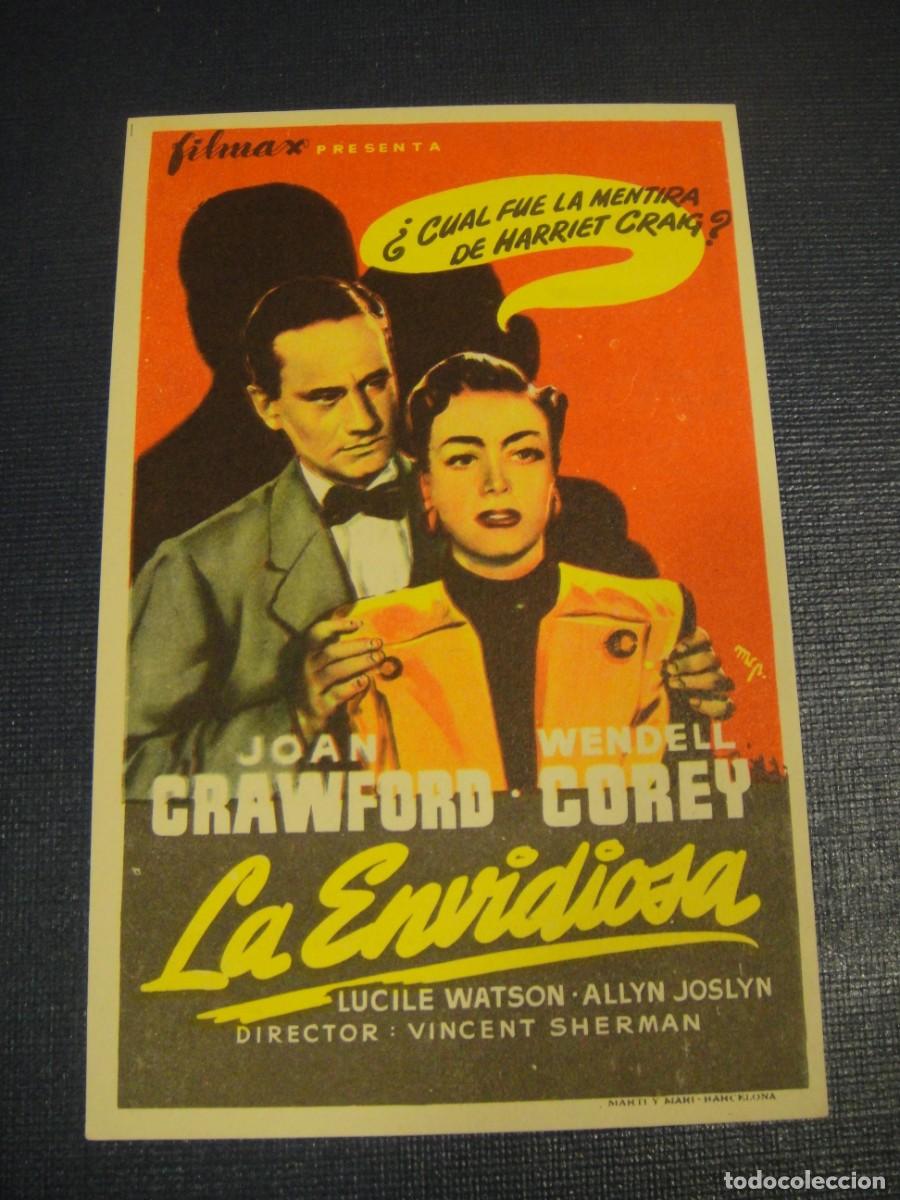 Cine: la envidiosa - folleto de mano - publicidad cine gran teatro iris , zaragoza