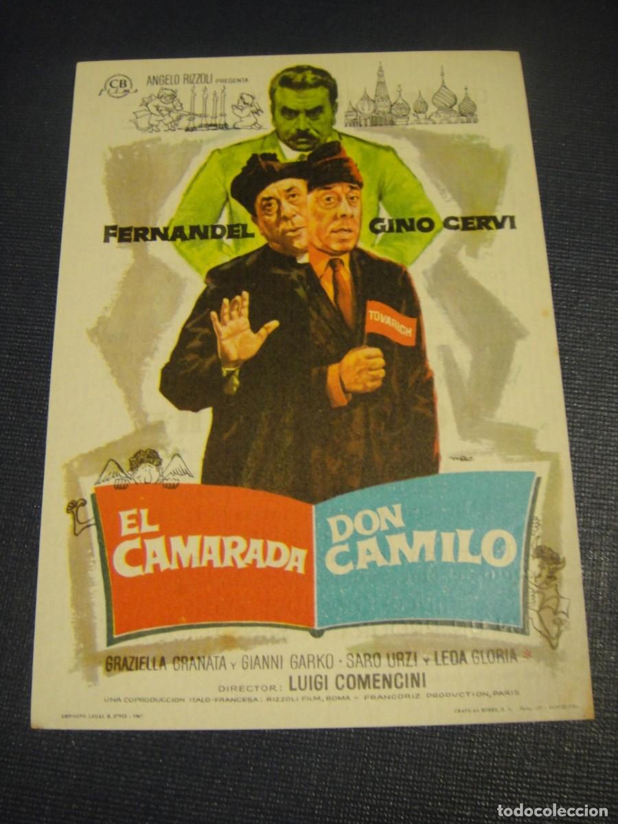 Cine: el camarada don camilo - folleto de mano - publicidad cine astoria , caceres