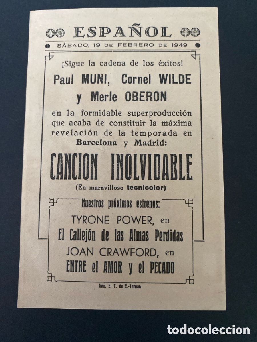 Cine: Programa de cine Canci&oacute;n inolvidable - Foto 2