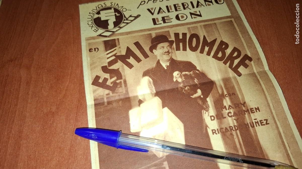 Cine: Es mi hombre, programa doble 22,5 x 16 cm. Benito Perojo, 1936