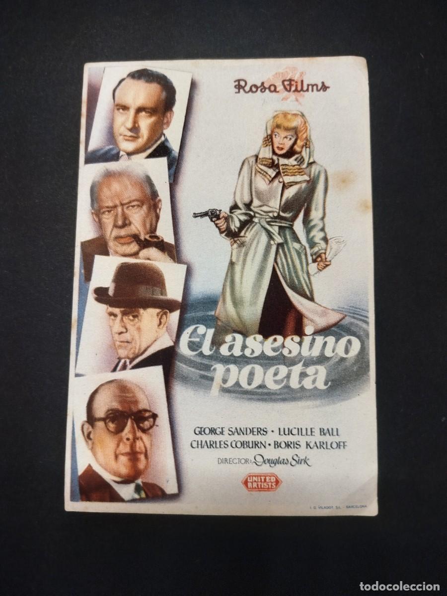Cine: EL ASESINO POETA PROGRAMA DE MANO S/P