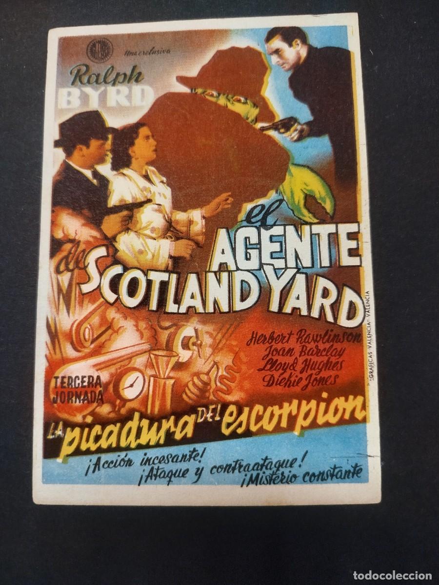 Cine: EL AGENTE DE SCOTLAND YARD TERCERA JORNADA PROGRAMA DE MANO S/P