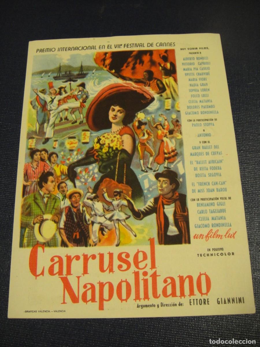Cine: carrusel napolitano - folleto de mano - publicidad cine consulado , bilbao