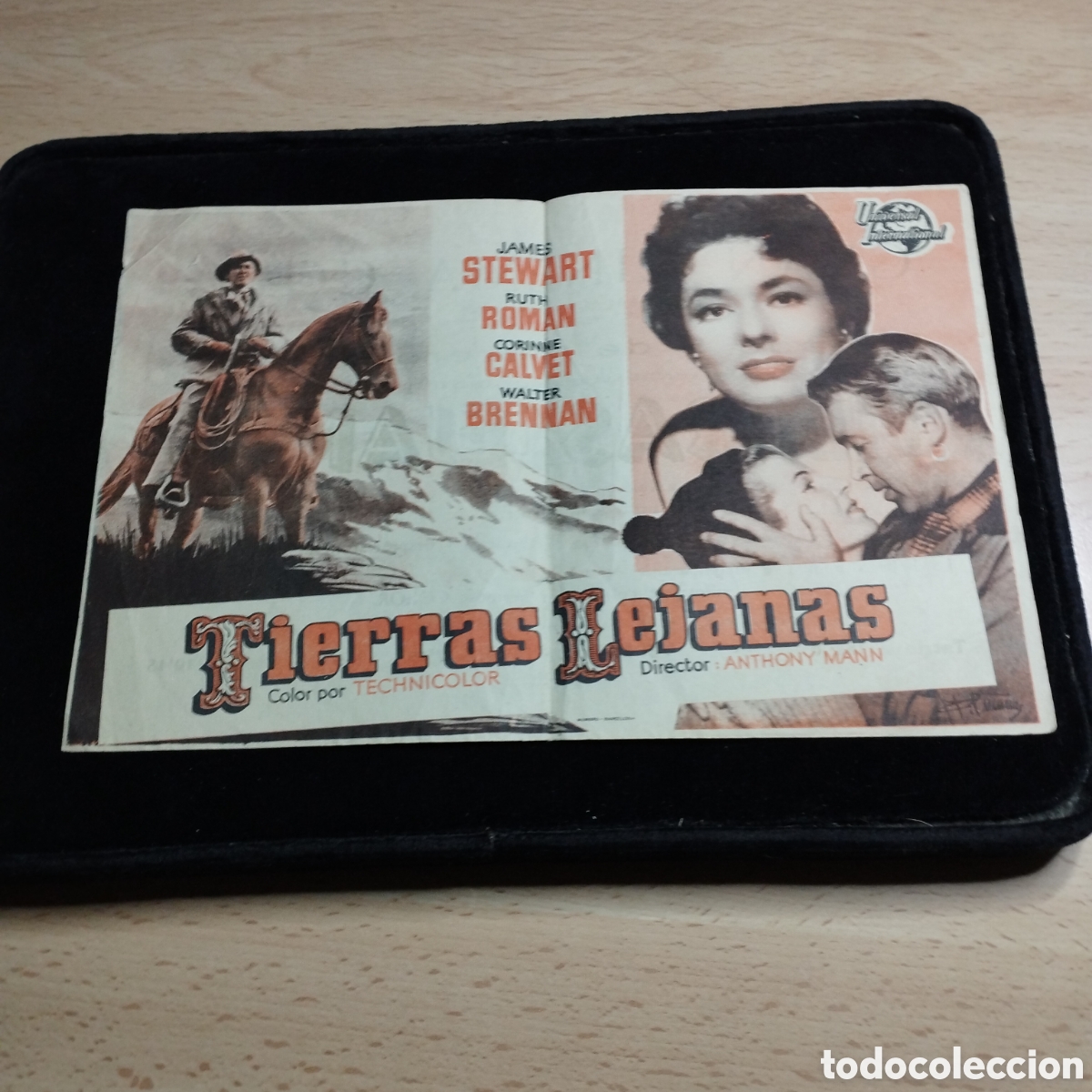 Cine: Programa de cine, sencillo, grande. Tierras Lejanas. James Stewart. Ruth Rom&aacute;n. 1955. Cinema Coca