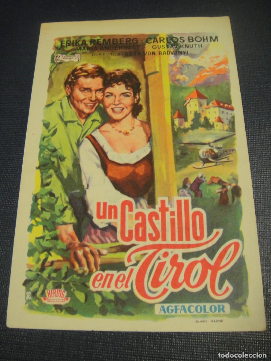 Cine: un castillo en el tirol - folleto de mano - publicidad cine avenida