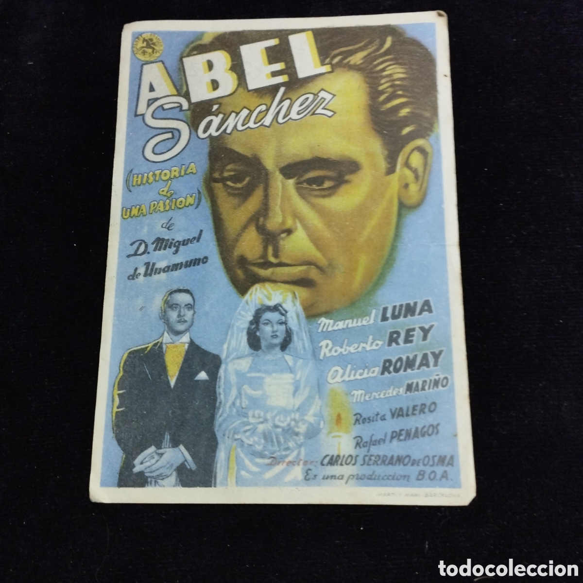 Cine: Programa de cine, sencillo. Abel S&aacute;nchez.(Historia de una Pasi&oacute;n). Manuel Luna. Concurso Prod. Boga.