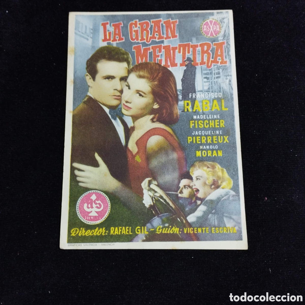 Cine: Programa de cine, sencillo. La gran mentira. Francisco Rabal. Madeleine Fischer. Sp