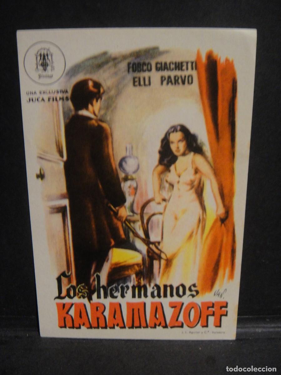 Cine: los hermanos karamazoff - folleto de mano - sin publicidad de cine