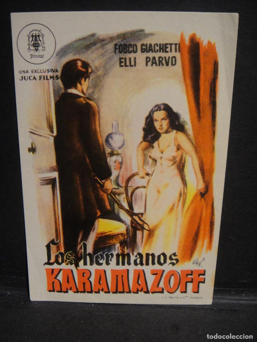 Cine: los hermanos karamazoff - folleto de mano - sin publicidad de cine