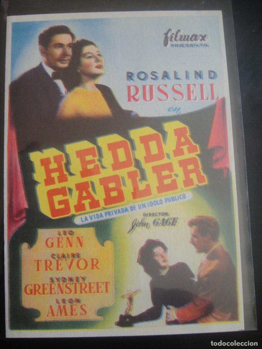Cine: hedda gabler - folleto de mano - sin publicidad de cine