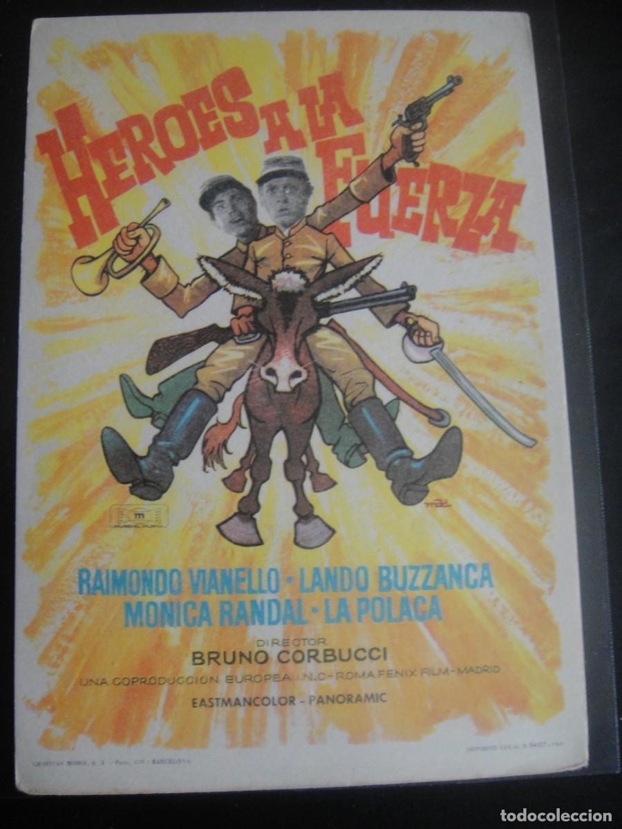 Cine: heroes a la fuerza - folleto de mano - sin publicidad de cine