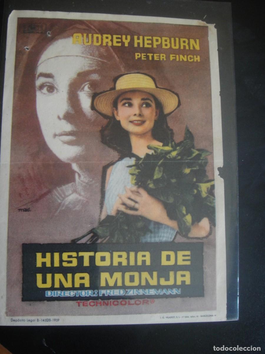 Cine: historia de una monja - folleto de mano - sin publicidad de cine