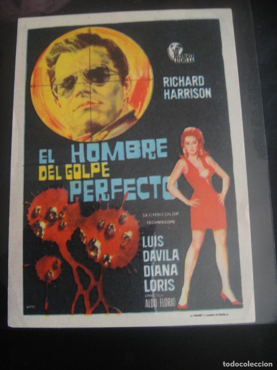 Cine: el hombre del golpe perfecto - folleto de mano - sin publicidad de cine