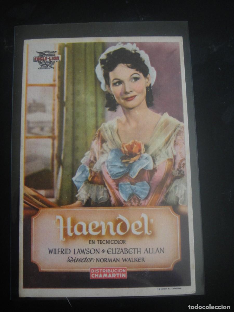 Cine: haendel - folleto de mano - sin publicidad de cine