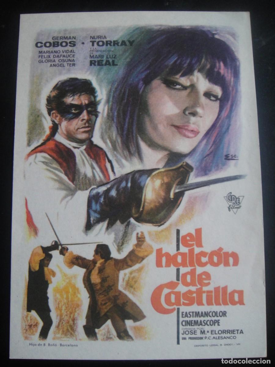 Cine: el halcon de castilla - folleto de mano - sin publicidad de cine