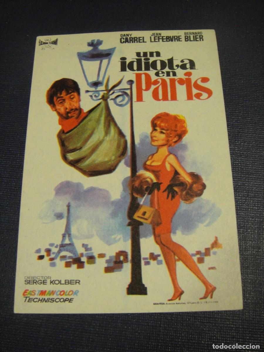 Cine: un idiota en paris - folleto de mano - sin publicidad de cine