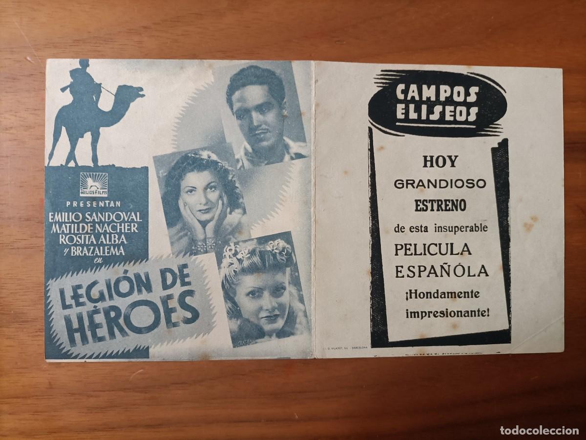 Cine: LEGI&Oacute;N DE H&Eacute;ROES. C/P. CAMPOS ELISEOS, ES DOBLE. BUEN ESTADO.