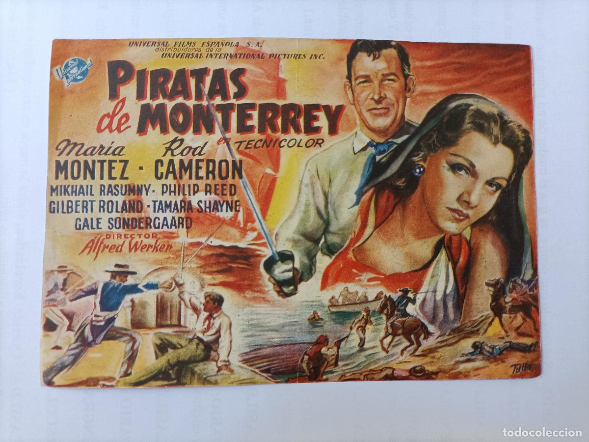 Cine: PIRATAS DE MONTERREY. MAR&Iacute;A MONTEZ. C/P. CINEMA VICTORIA. ROD CAMERON. TAMA&Ntilde;O GRANDE.