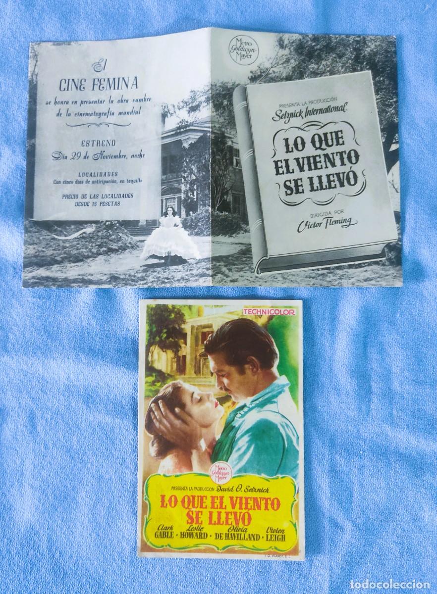 Cine: 2 PROGRAMAS DE CINE ORIGINALES LO QUE EL VIENTO SE LLEVO CINE FEMINA TORTOSA