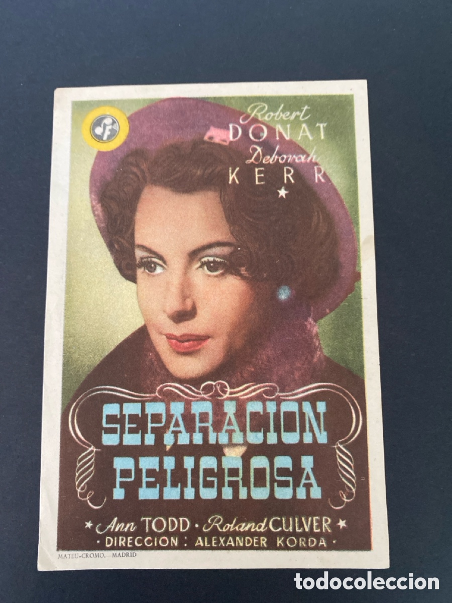 Cine: Programa de cine Separacion peligrosa