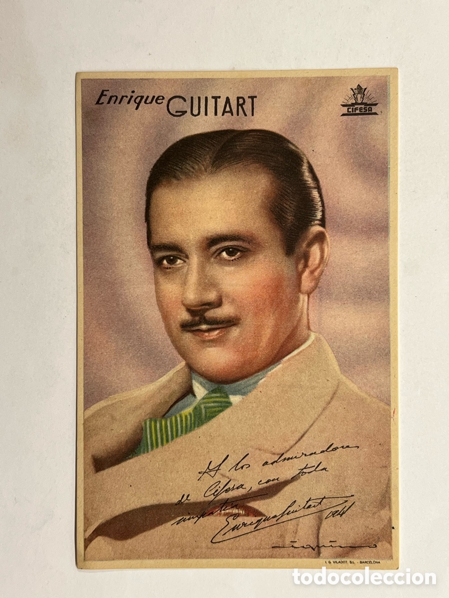 Cine: ENRIQUE GUITART. CIFESA.. Reverso publicidad Cine Avenida. UBRIQUE