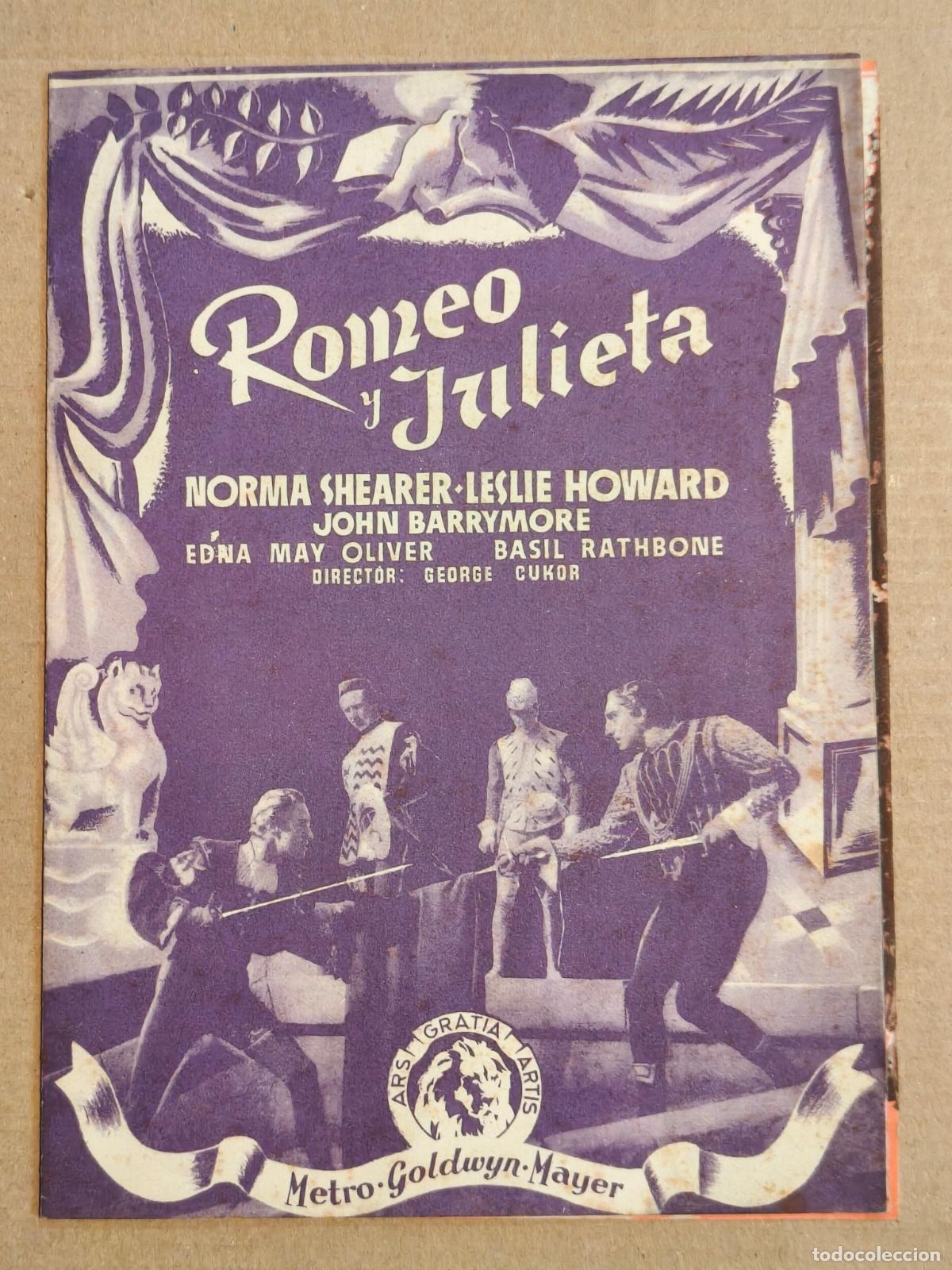 Cine: ROMEO Y JULIETA PROGRAMA DE CINE 1940