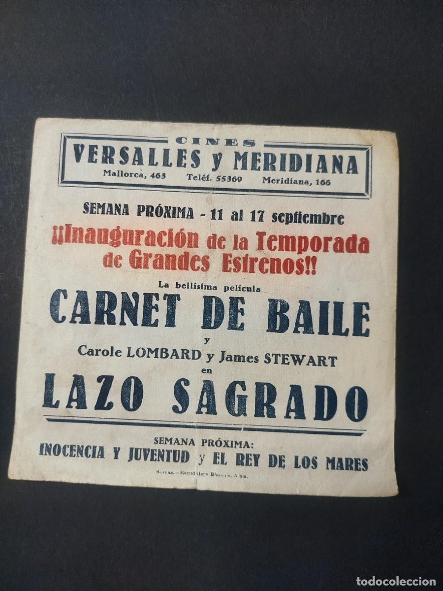Cine: LAZO SAGRADO PROGRAMA DE MANO C/P - Foto 2