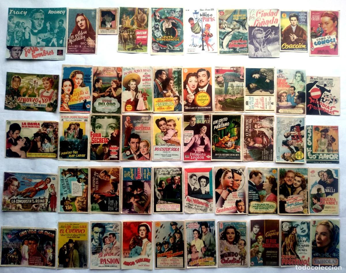 Cine: 50 PROGRAMAS VARIADOS, LOTE N&ordm; 271. ( 25 CON EL DORSO IMPRESO).