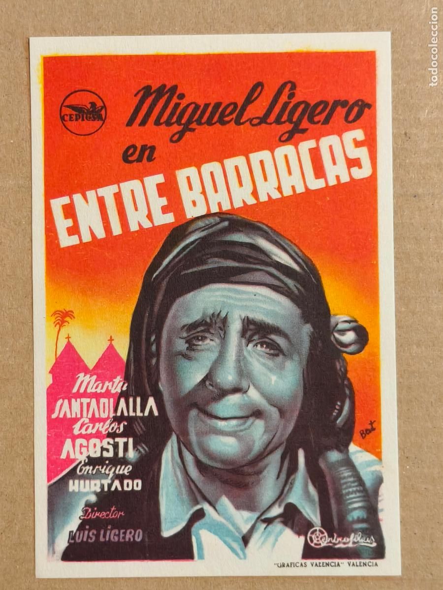 Cine: ENTRE BARRACAS PROGRAMA DE CINE 1954