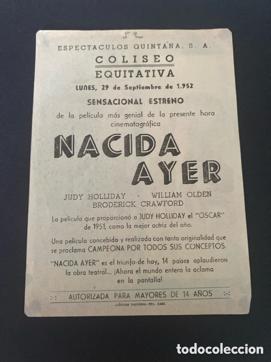 Cine: Programa de cine Nacida ayer - Foto 2