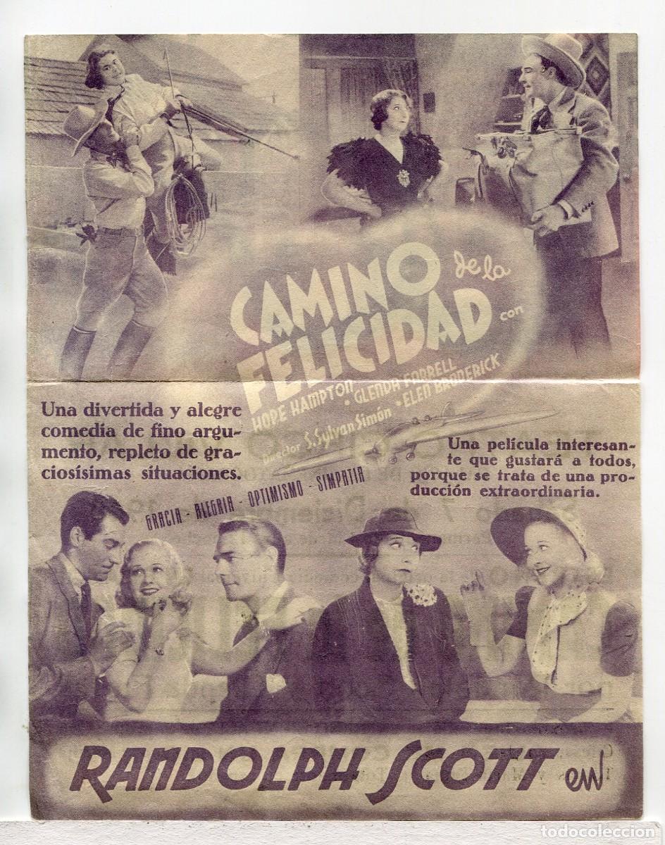 Cine: CAMINO DE LA FELICIDAD, con RANDOLPH SCOTT.