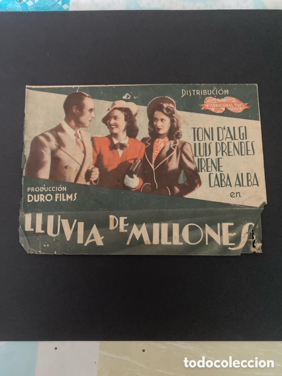 Cine: Programa de cine Lluvia de millones