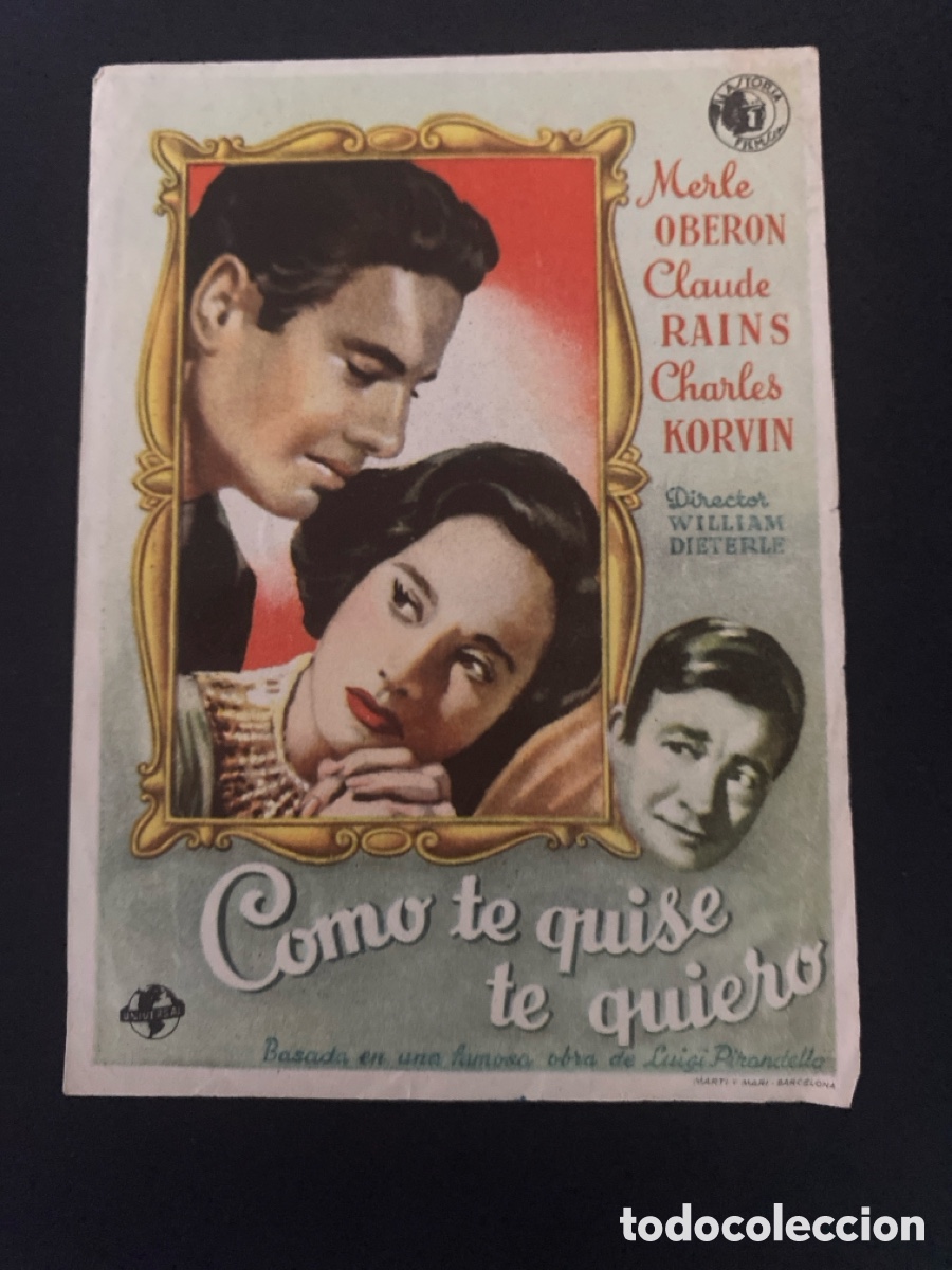 Cine: Programa de cine Como te quise te quiero