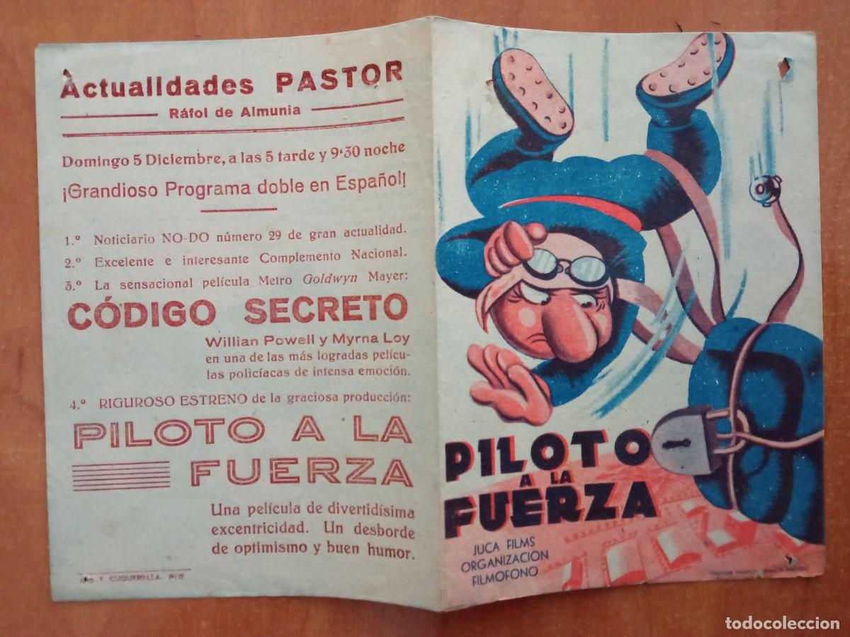 Cine: PILOTO A LA FUERZA, CINE ACTUALIDADS PASTOR, R&Aacute;FOL DE ALMUNIA, ALICANTE
